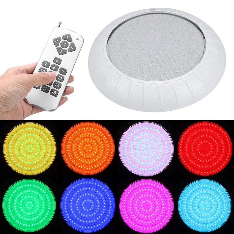 JADPES ضوء LED تحت الماء لجهاز JADPES لحمام السباحة، AC12V 35W 360 LED RGB أضواء IP68 متعددة الألوان مع جهاز تحكم عن بعد لتزيين حمام السباحة/الصخور - Image 4